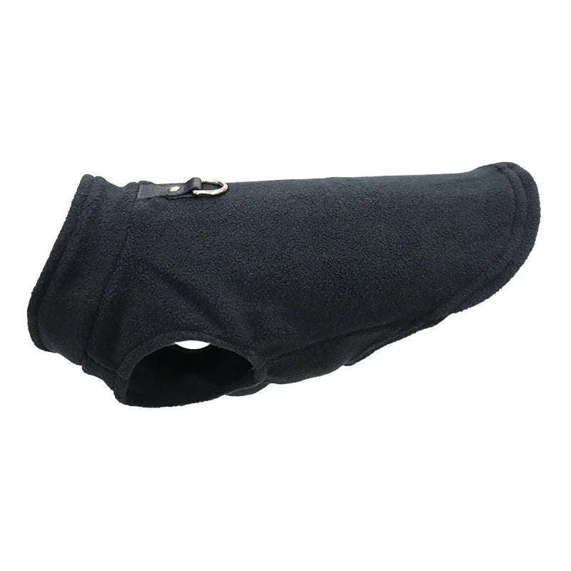 Warm Fleece Dog Jacket Vest with D-Ring