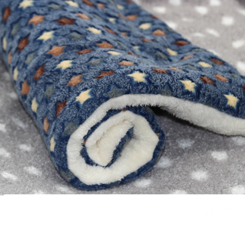 Flannel Dog Bed & Sleeping Mat | Thickened Blanket Rug for Small, Medium & Large Dogs