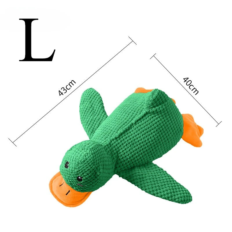 Plush Squeaky Duck Dog Toy | Bite Resistant Teeth Grinding Toy for Dogs