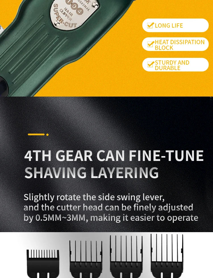 Professional Rechargeable Dog Hair Clipper | Low Noise Pet Trimmer & Shaver