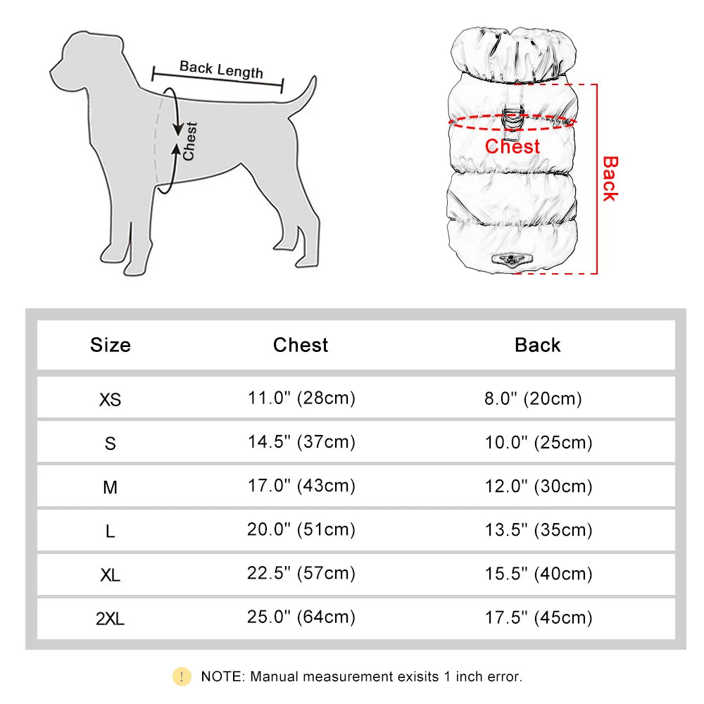 Soft Padded Dog Vest Jacket | Warm Winter Coat for Small & Medium Dogs