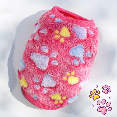 Soft Flannel Dog Puffer Vest | Warm Winter Sweater for Small Dogs