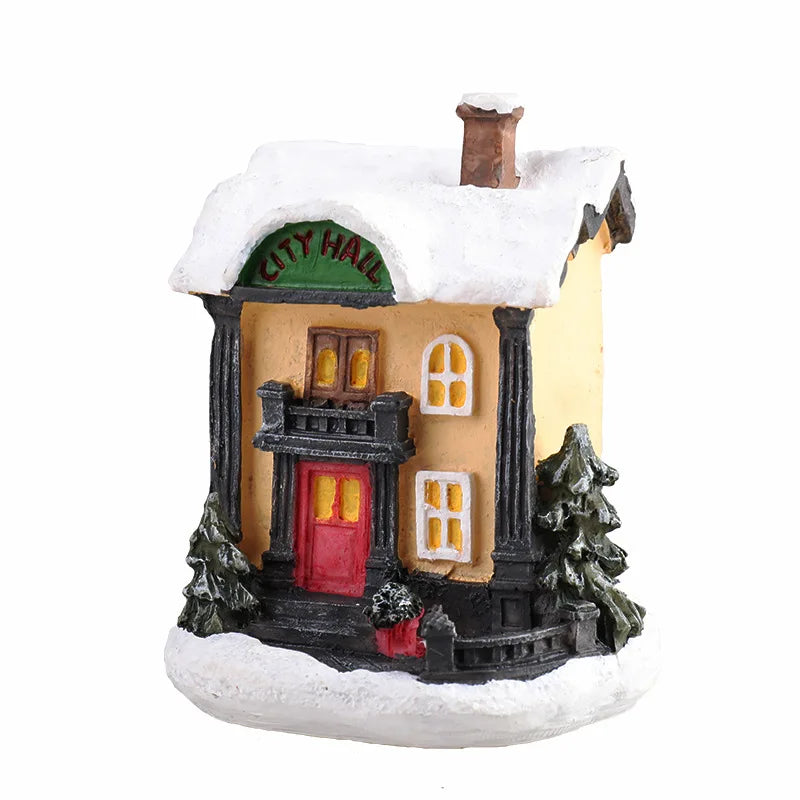 Christmas House Night Light Decoration | Battery Powered Xmas Bedroom Ornament