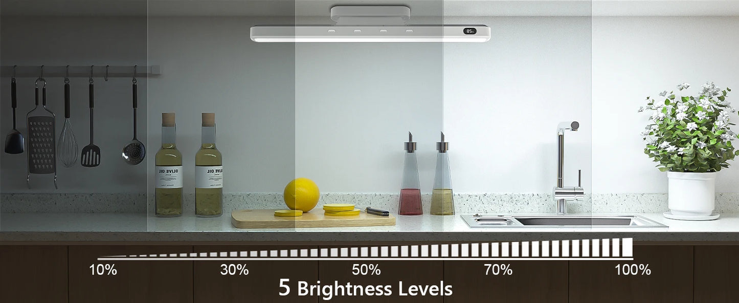 5W Dimmable 3-Color Rechargeable Makeup Night Light | Under Cabinet Closet & Desk Lamp