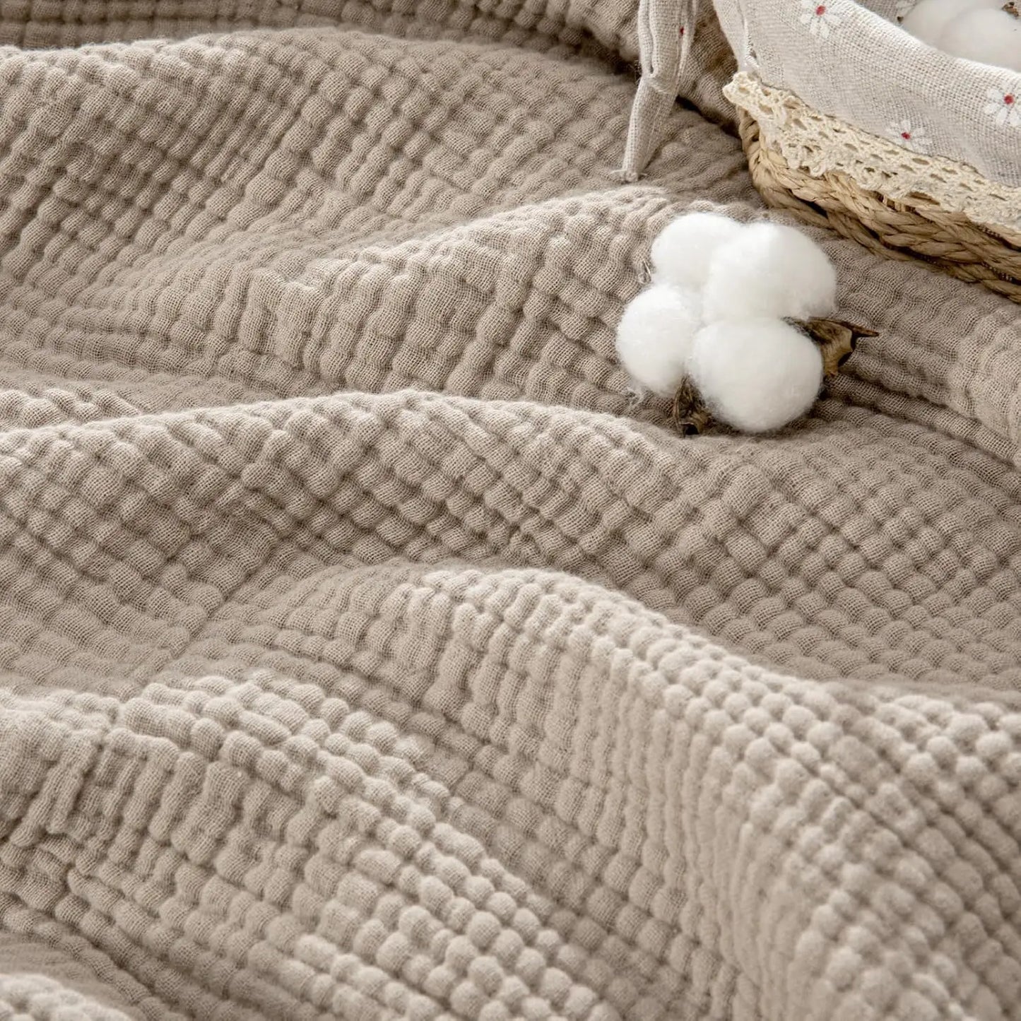 100% Cotton Double Gauze Fabric | DIY Sewing Material for Bedding & Towels