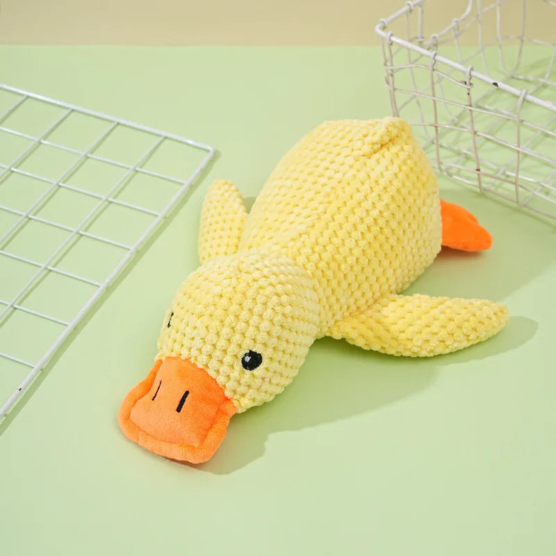 Plush Squeaky Duck Dog Toy | Bite Resistant Teeth Grinding Toy for Dogs