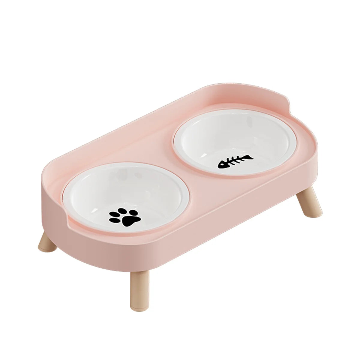 Colorful Stainless Steel Dog Double Bowl | Large Capacity Food & Water Feeder