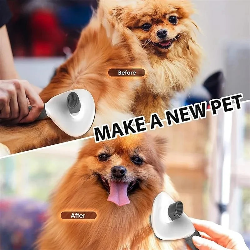Self-Cleaning Dog Brush & Dematting Comb | Pet Hair Remover for Dogs