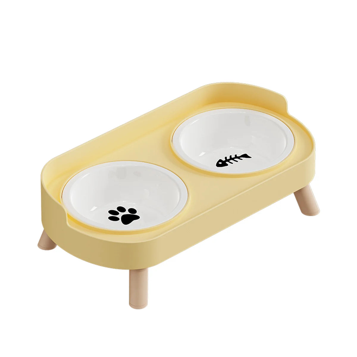 Colorful Stainless Steel Dog Double Bowl | Large Capacity Food & Water Feeder
