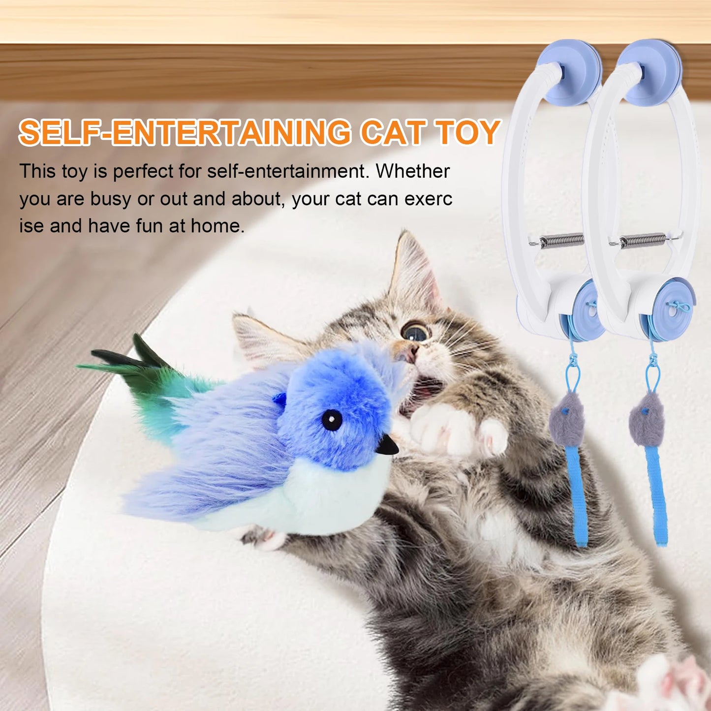 Automatic Retractable Door Hanging Cat Toy | Self-Play Exercise Toy for Kittens
