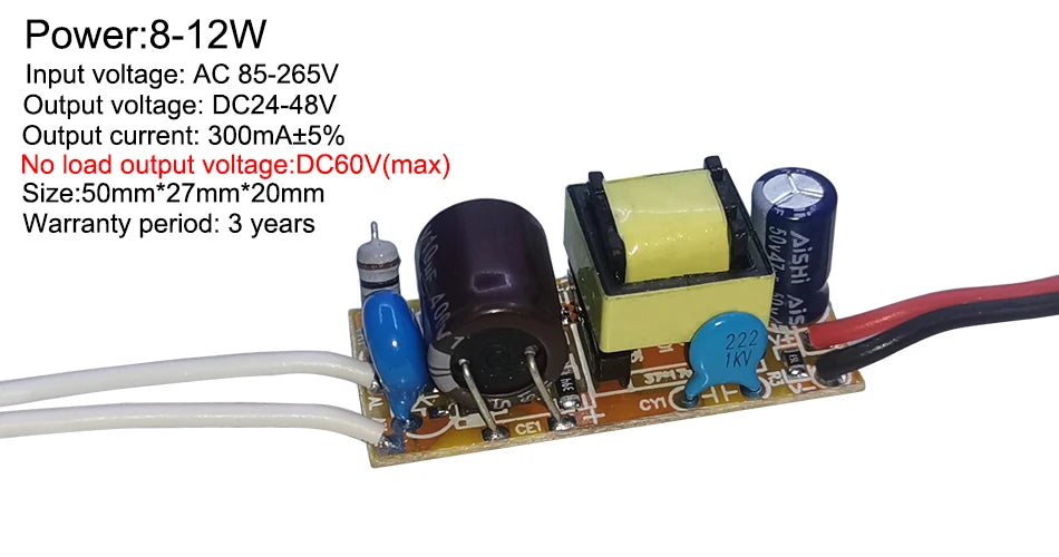 LED Driver Power Supply 110-265V | Constant Current Transformer 300mA