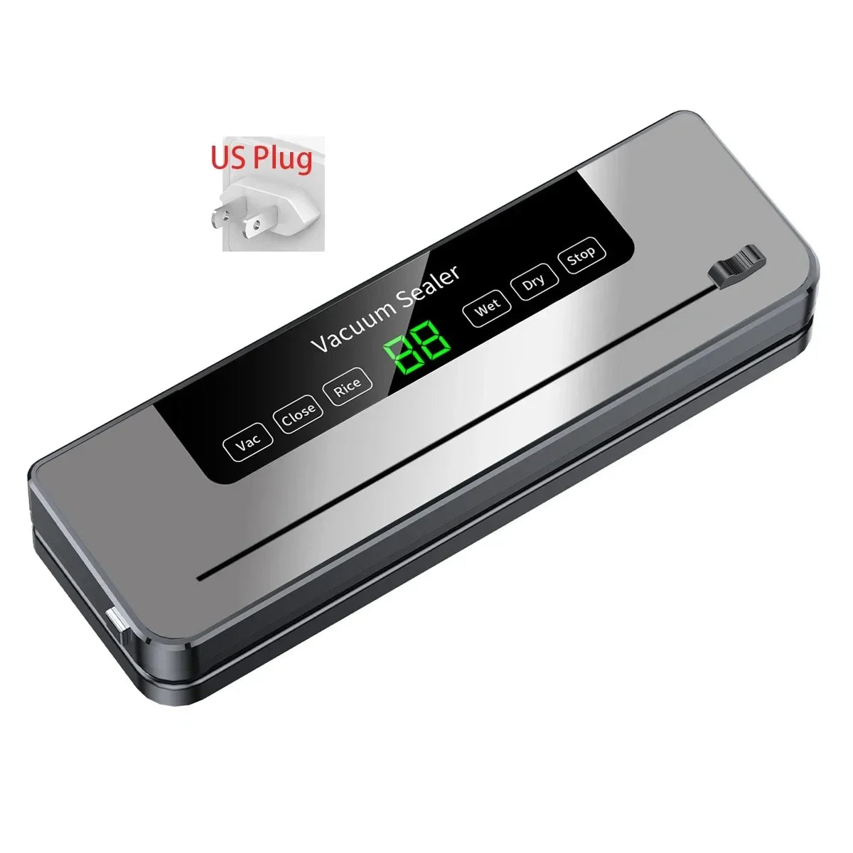 Food Vacuum Sealer Machine with UV & Built-in Cutter | Dry & Wet Kitchen Food Storage