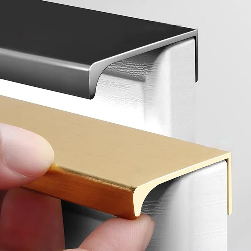 Aluminum Alloy Hidden Cabinet Pulls & Drawer Knobs | Kitchen Cupboard Door Handles