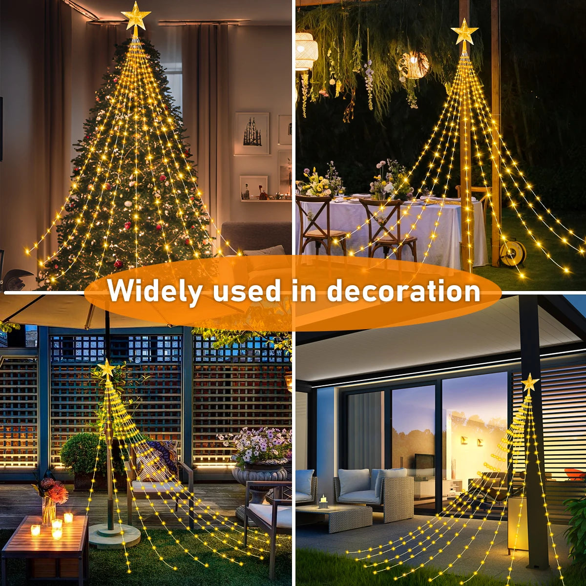USB Waterproof LED Christmas Fairy String Lights | 8-Mode Indoor & Outdoor Party Light