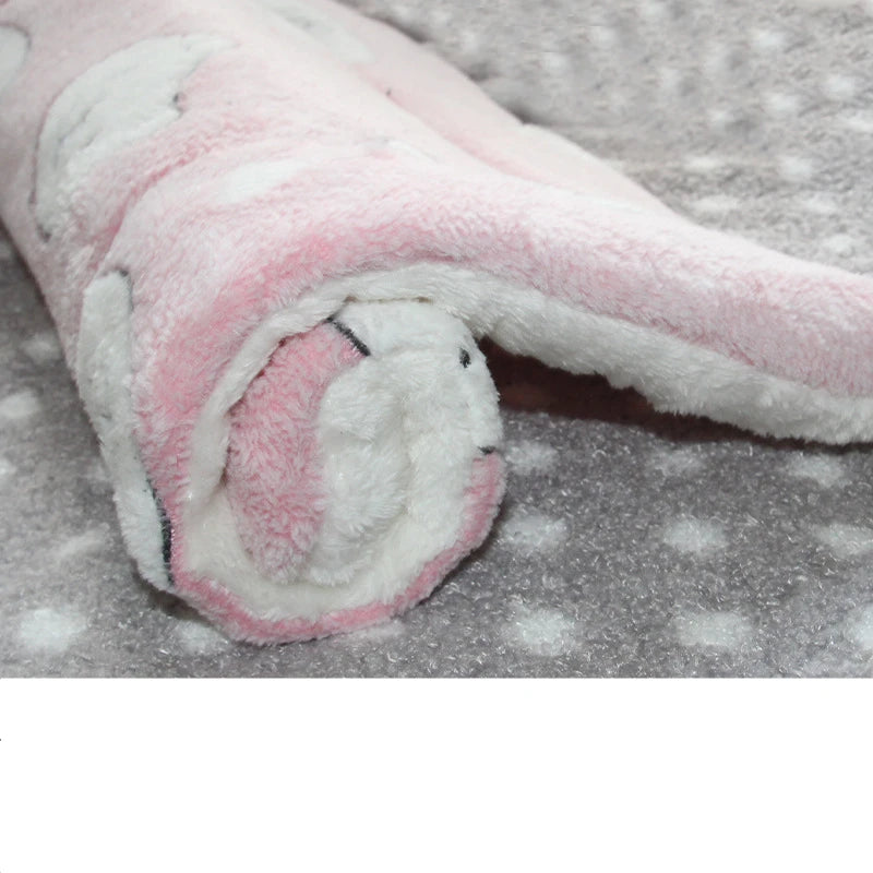 Flannel Dog Bed & Sleeping Mat | Thickened Blanket Rug for Small, Medium & Large Dogs
