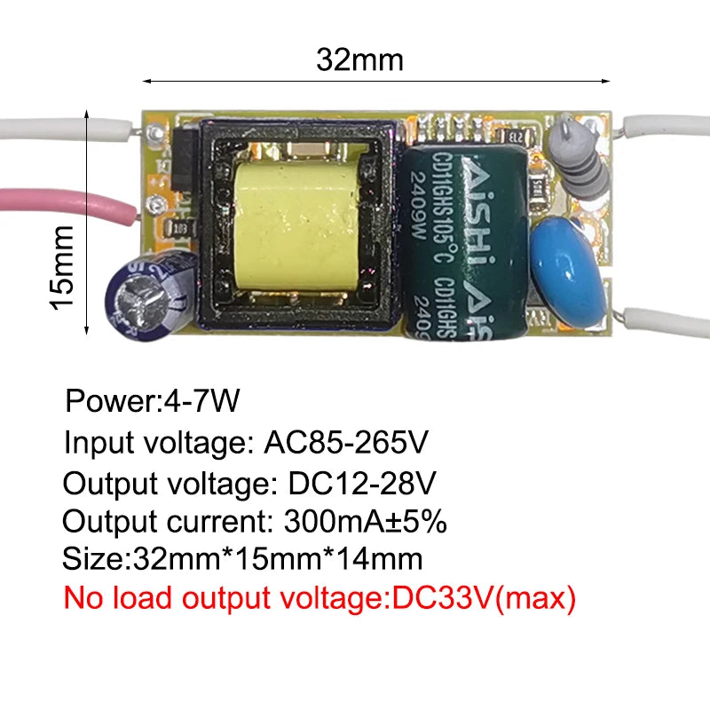 LED Driver Power Supply 110-265V | Constant Current Transformer 300mA