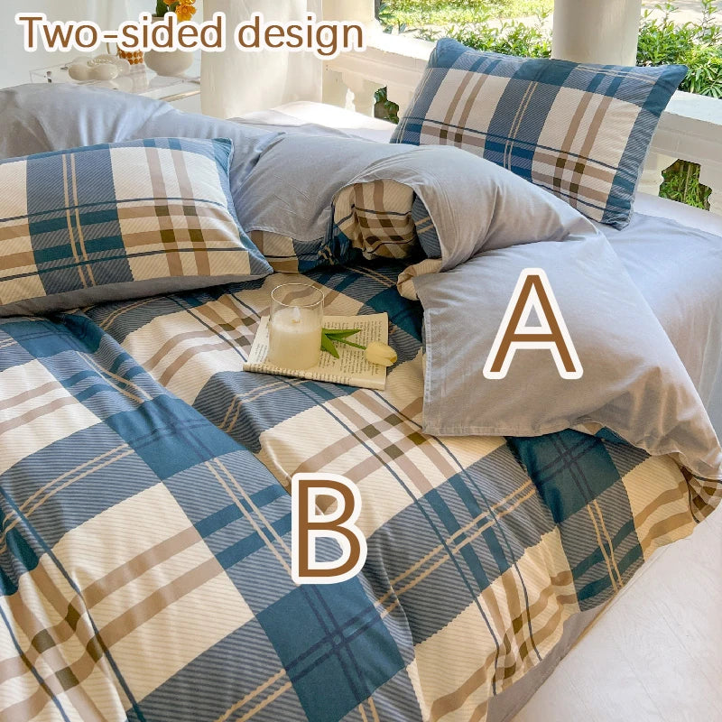 Kawaii Bear Floral Bedding Set | Duvet Cover, Pillowcase & Sheet Full Queen King