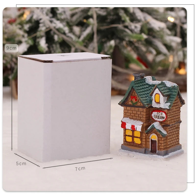 Christmas House Night Light Decoration | Battery Powered Xmas Bedroom Ornament