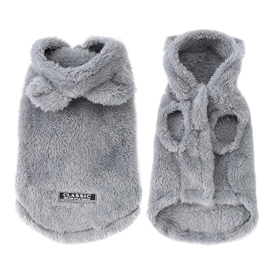 Soft Fleece Dog Hoodie Jacket | Warm Autumn Winter Coat for Small & Medium Dogs