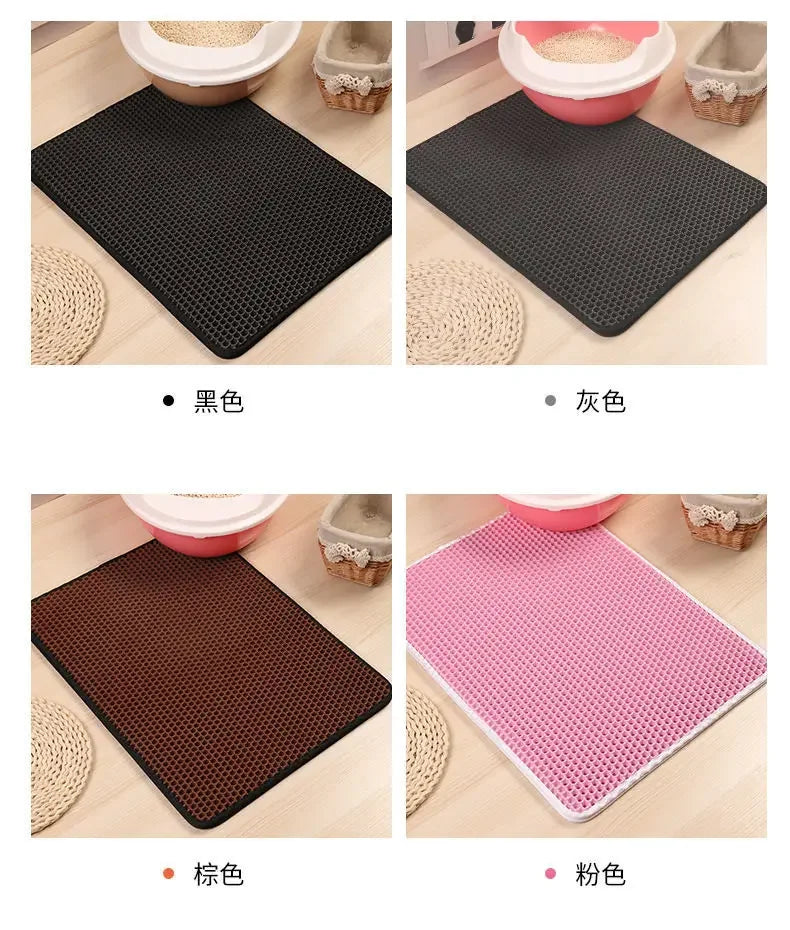 Waterproof Double Layer Cat Litter Mat | Non-Slip Washable Sand Pad with Gift