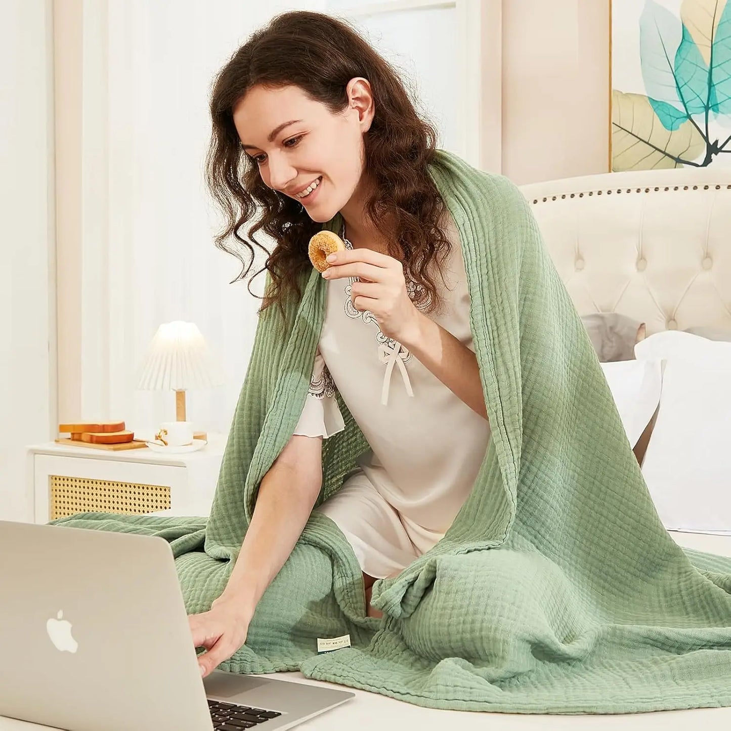 100% Cotton Double Gauze Fabric | DIY Sewing Material for Bedding & Towels