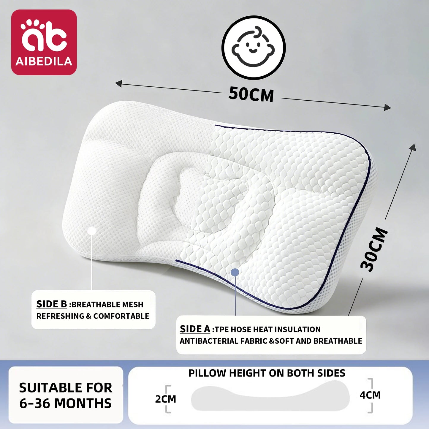 Newborn Baby Orthopedic Neck Pillow | Children's Travel & Bedding Support Pillow