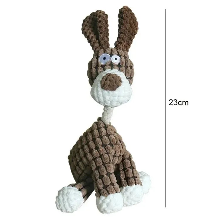 Plush Squeaky Donkey Dog Chew Toy | Interactive Teething Toy for Small Dogs