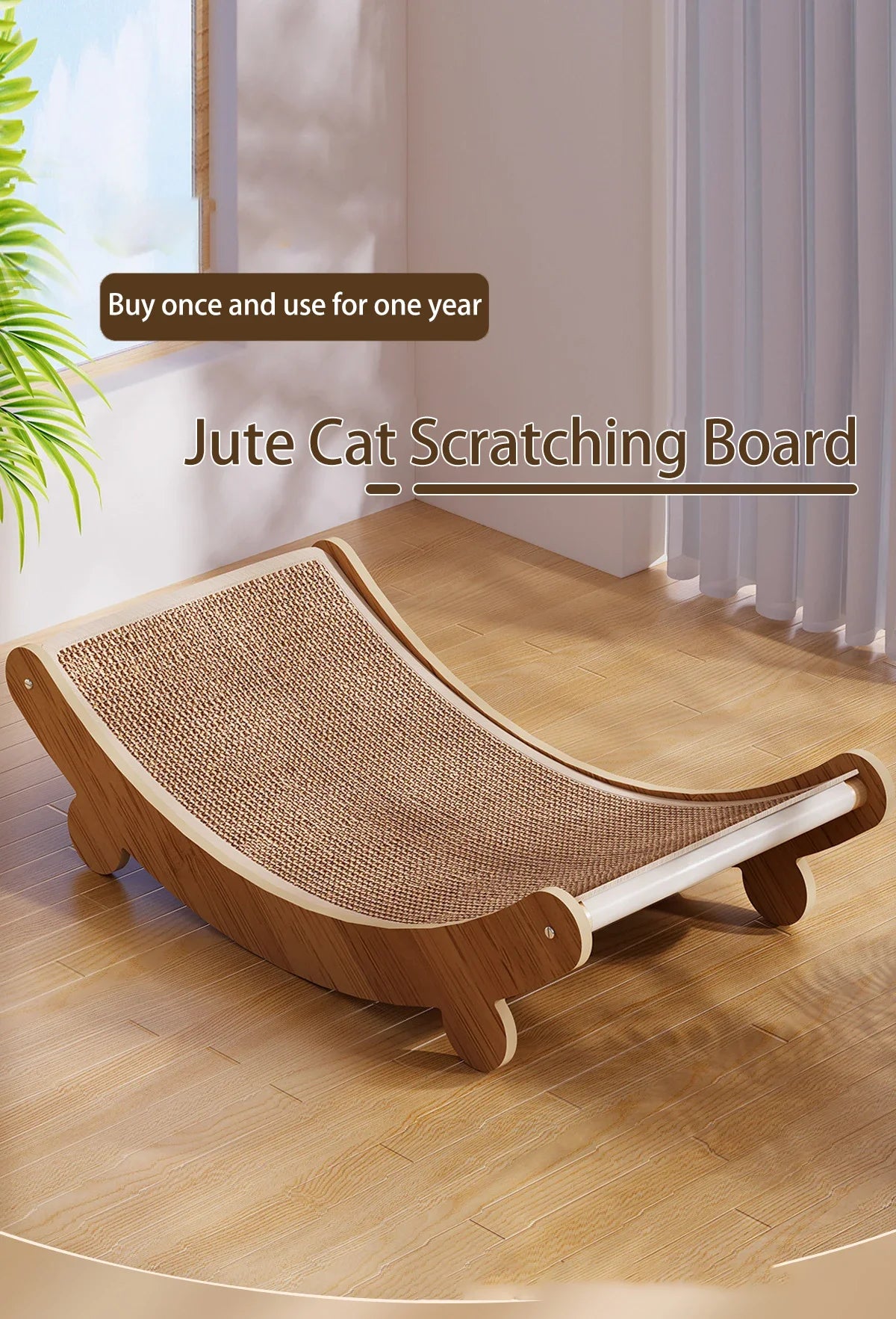 Large Detachable Cat Scratch Board & Sleeping Bed | Wear-Resistant Nail Grinding Pad