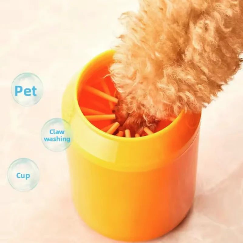 Portable Dog Paw Cleaner Cup | Soft Silicone Brush for Quick Paw Washing
