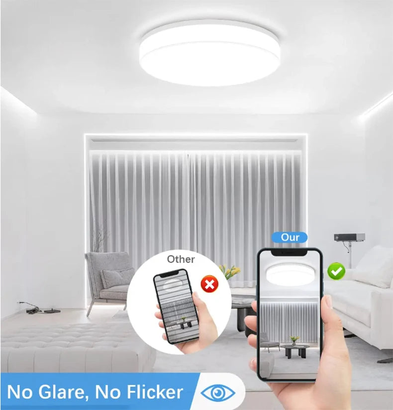 Ultra-Thin Round LED Ceiling Lamp | Modern Home Bedroom Light Fixture