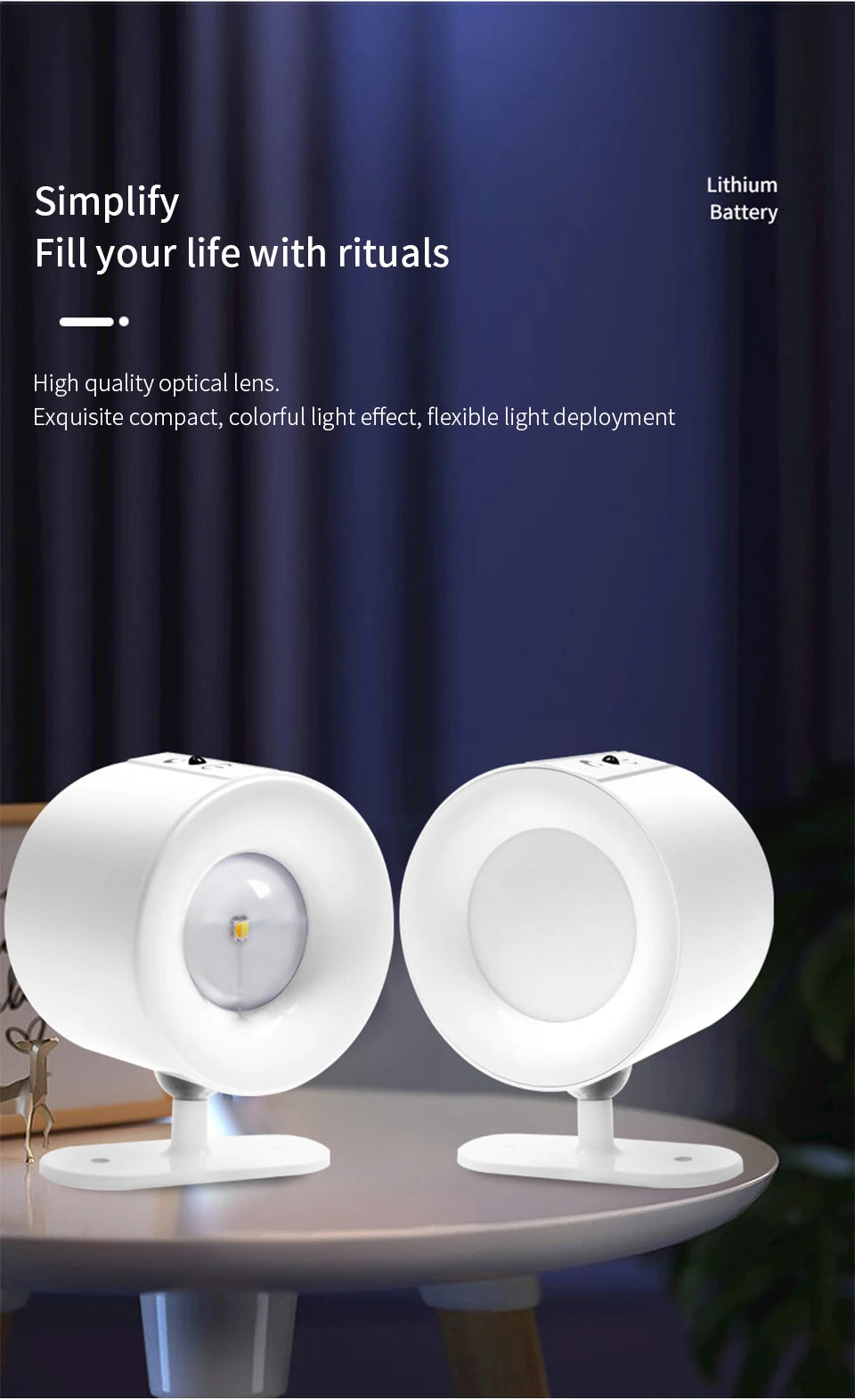 Touch Control LED Wall Sconce | 360° Rotatable Double Head 3-Color Bedroom Light