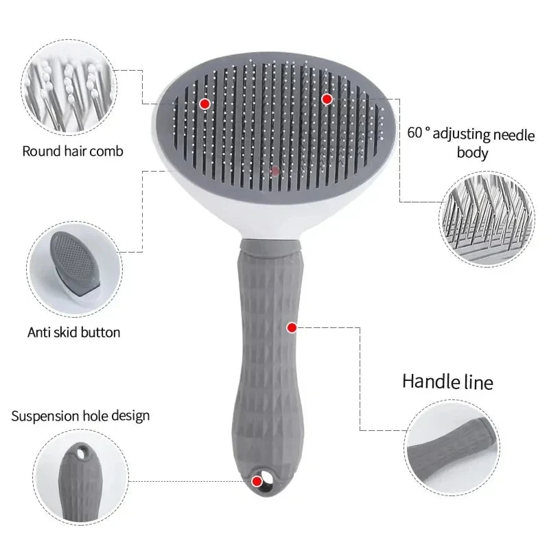Self-Cleaning Dog Brush & Dematting Comb | Pet Hair Remover for Dogs