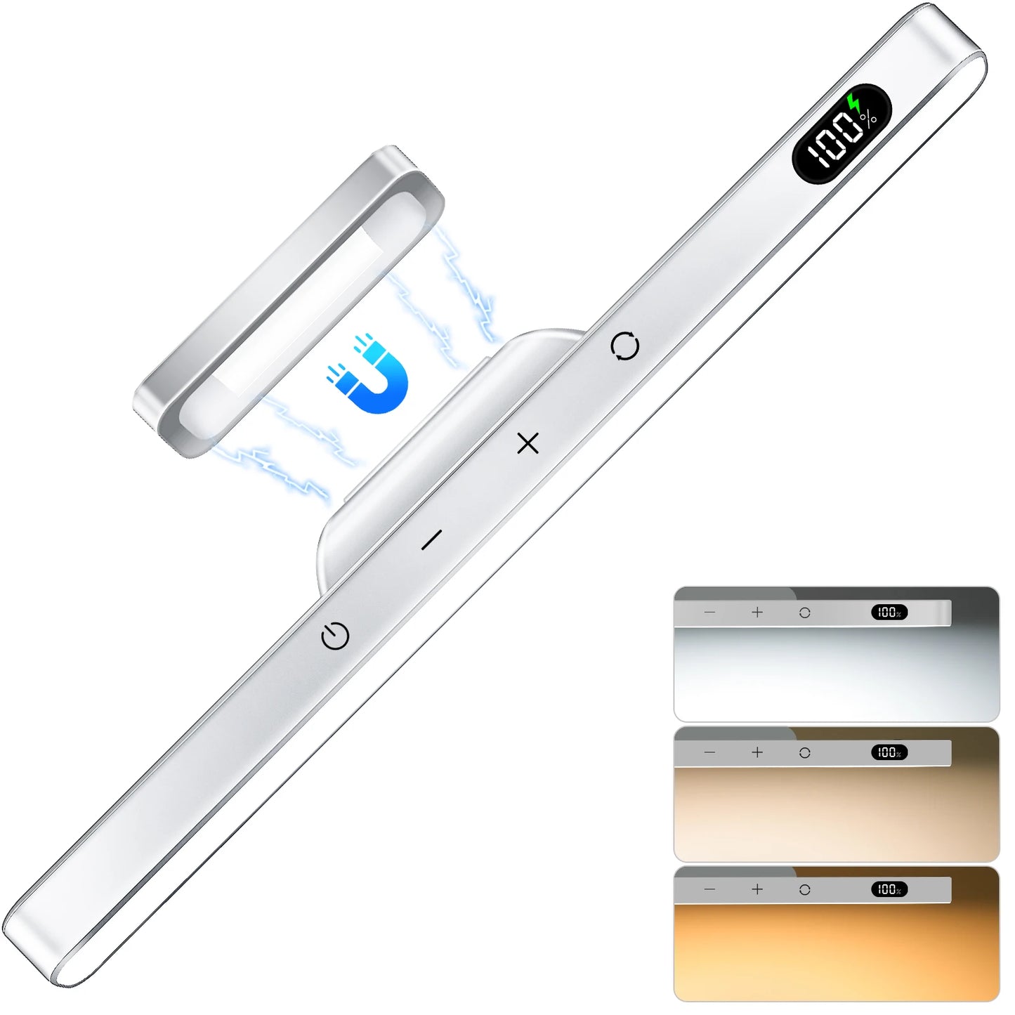 5W Dimmable 3-Color Rechargeable Makeup Night Light | Under Cabinet Closet & Desk Lamp